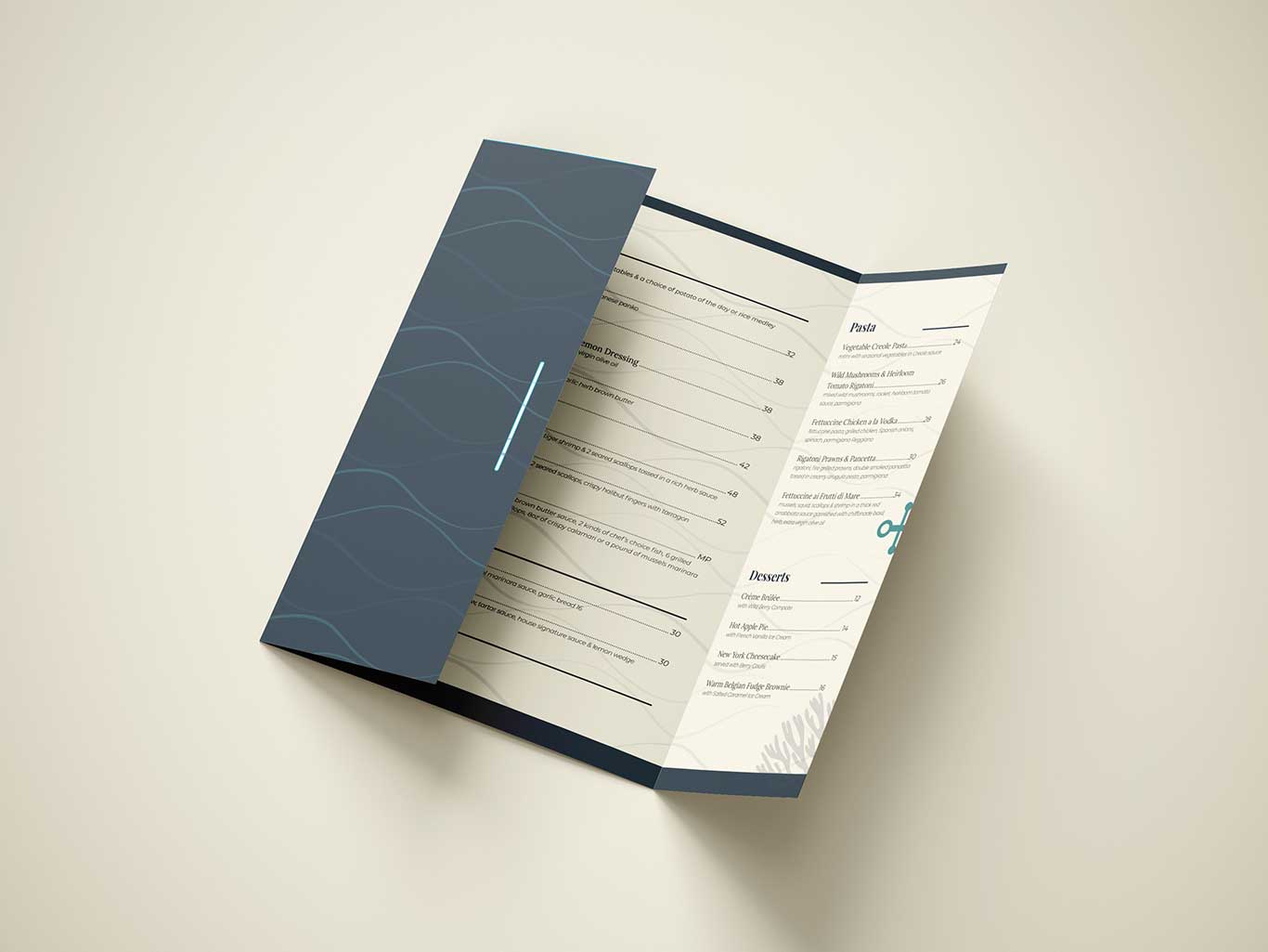 Ancyra Seafood Restaurant menu semi-open view