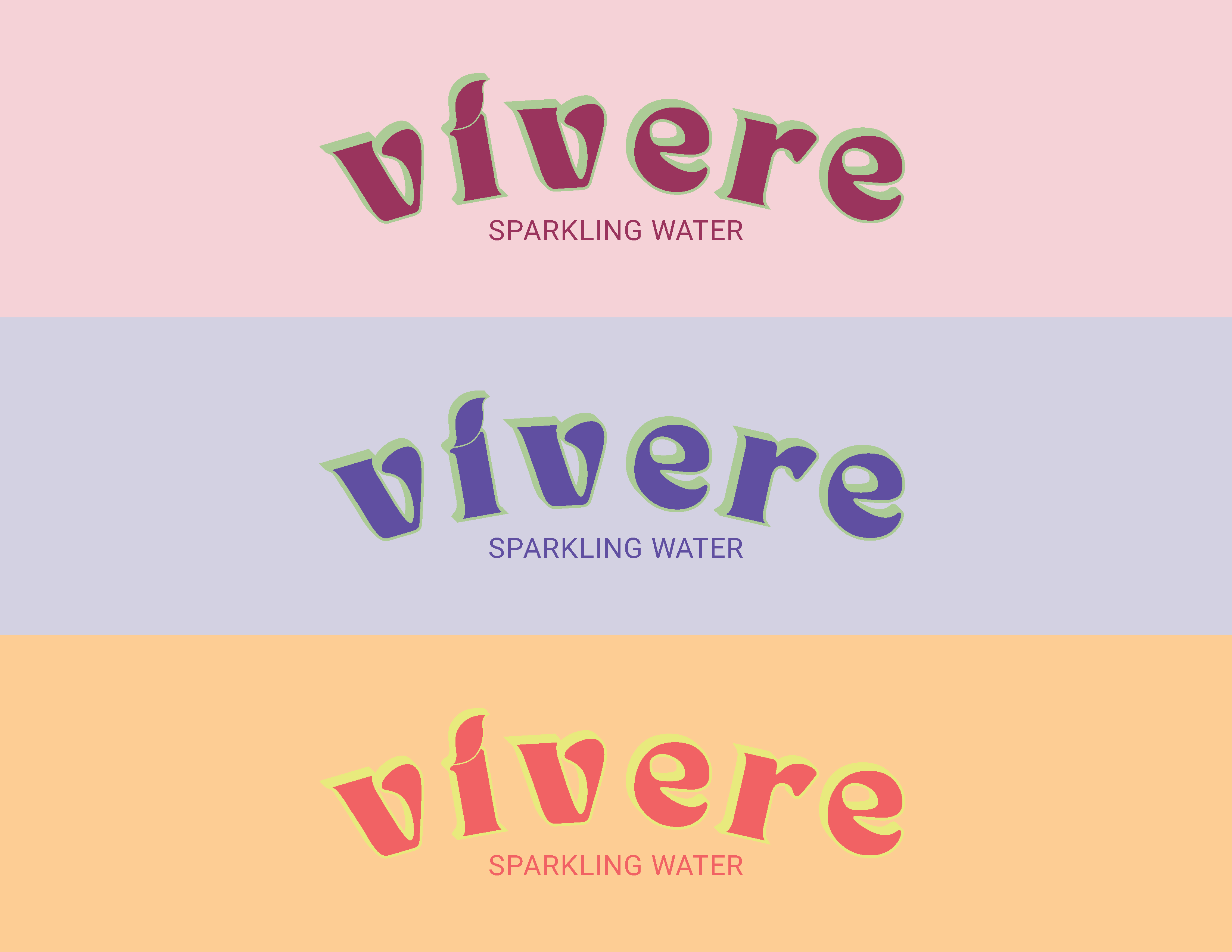 Vivere logo types for different flavors